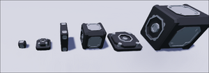 All available crankshafts, from size 1x1x1 to 5x5x5